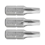 FORTUM behajtóhegy négyszög, 3 db, S2 acél; SQ 2×25mm, bliszteren