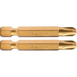 Fortum behajtóhegy PH, 2 db, S2 acél, Titanium bevonat; PH 3×50mm, bliszteren