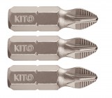 Fortum behajtóhegy PH, 3 db, S2 acél; PH 2×25mm, ACR, bliszteren