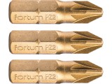 Fortum behajtóhegy PZ, 3 db, S2 acél, Titanium bevonat; PZ 1×25mm, bliszteren