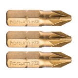Fortum behajtóhegy PZ, 3 db, S2 acél, Titanium bevonat; PZ 2×25mm, bliszteren  (4741372)