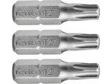 Fortum behajtóhegy TORX, 3 db, S2 acél; T 25×25mm, bliszteren