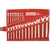 Fortum csillag-villás kulcs készlet 21db, 6-32mm 61CrV5, mattkróm