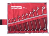FORTUM csillagkulcs klt. 10db, 6-27mm 61CrV5 mattkróm; 6×7, 8×9, 10×11, 12×13, 14×15, 18×19, 20×22, 21×23, 24×27mm, vászon tok