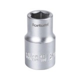 FORTUM dugófej, 1/2", 12mm, 61CrV5, mattkróm,  38mm hosszú FORTUM