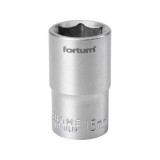 FORTUM dugófej, 1/2", 15mm, 61CrV5, mattkróm,  38mm hosszú FORTUM