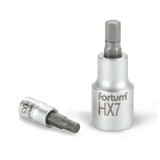 Fortum ipari bit dugófej, imbusz, 1/2", 61CrV5/S2, mattkróm; 10mm (HX10), 55mm