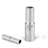 Fortum ipari dugófej, hosszított, 1/2", 10mm, 61CrV5, mattkróm, 77mm hosszú