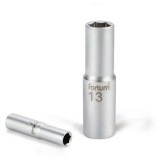 Fortum ipari dugófej, hosszított, 1/2", 17mm, 61CrV5, mattkróm, 77mm hosszú