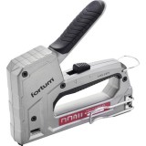 FORTUM tűzőgép, ALUházas, profi, 6 funkciós; kapocs: 6-14×10,6mm és ×11,3mm, U-kapocs10-14×7,6mm, szegek: max.15×2×1,2mm