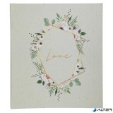 Fotóalbum, csavarozott gerincű, 29x32 cm, 30 lap, EXACOMPTA "CHAMPETRE", fehér