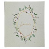 Fotóalbum, csavarozott gerincű, 29x32 cm, 30 lap, EXACOMPTA CHAMPETRE, fehér (EX16118E)