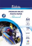 Fotópapír, tintasugaras, a4, 180 g, fényes, victoria paper "advanced" ijp180g-a4-20sheets