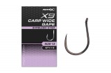 Fox Matrix X9 - Carp Wide Gape Barbless Eyed 16 Hooks szakáll nélküli horog 10db (GHK196)