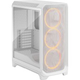 Fractal Design Meshify 3 RGB TG Midi Torony Számítógépház + 3db 140mm ARGB ventilátor - Fehér (FD-C-MES3A-07)