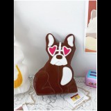 Francia bulldog alakú, műbőr táska, barna