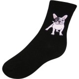 Francia bulldog fej mintás, pamut zokni (39-42-ig)