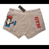 Francia bulldog mintás felnőtt alsónadrág - Szürke, XL