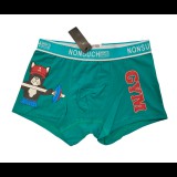 Francia bulldog mintás felnőtt alsónadrág - Zöld, L