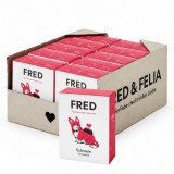 Fred & Felia FRED párolt sertéshús menü galuskával – teljes értékű nedves eledel felnőtt kutyáknak, 10 x 390 g