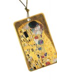 Fridolin Ajándékkísérő kártya, papír, 10db-os, Klimt: The Kiss,arany kerettel