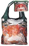 Fridolin Táska a táskában,polyester, Mucha: Champenois, 42x48cm,összehajtva:16x13cm