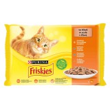 Friskies csirke-kacsa-lazac-pulyka alutasakos macsakeledel 4x85g