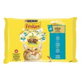 Friskies nedves macskaeledel szószban - lazaccal, tonhallal, szardíniával, tőkehallal 12 x (4 x 85 g)