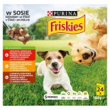 Friskies szószos válogatás nedves kutyaeledel 4 x (24 x 100 g)