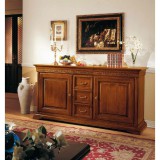 Frison Renzo Edera intarziás 2-ajtós tálalószekrény 3 fiókkal