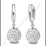 From Maria King, ezüstözött kristálygömb fülbevaló, áttetsző