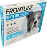 Frontline Spot On kutyáknak M (10-20 kg) (1.34 ml / pipetta | 3 pipetta)