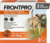 Frontpro bolha és kullancs elleni rágótabletta kutyáknak (3 db tabletta; 4-10 kg | 3 x 28.3 mg)