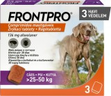 Frontpro bolha és kullancs elleni rágótabletta kutyáknak (3 db tabletta [egész doboz]; 25-50 kg l 3 x 136 mg)