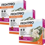 Frontpro bolha és kullancs elleni rágótabletta kutyáknak (9 db tabletta ~ 3 doboz | 2-4 kg | 9 x 11 mg)