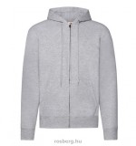 Fruit of the Loom 62-062 cipzáros, kapucnis pulóver HEATHER GREY S-XXL