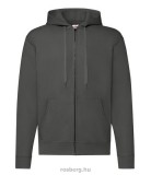 Fruit of the Loom 62-062 cipzáros, kapucnis pulóver LIGHT GRAPHITE S-XXL