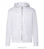 Fruit of the Loom 62-062 cipzáros, kapucnis pulóver S-XXL Fehér