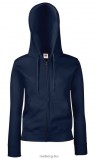 Fruit of the Loom 62-118 női kapucnis, cipzáros pulóver DEEP NAVY XS- XXL