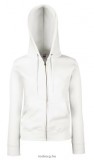 Fruit of the Loom 62-118 női kapucnis, cipzáros pulóver FEHÉR XS-XXL