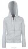 Fruit of the Loom 62-118 női kapucnis, cipzáros pulóver HEATHER GREY XS-XXL