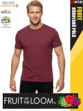 Fruit of the Loom ICONIC 150 HEATHERRED finompamut férfi póló - 150g/m2