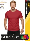 Fruit of the Loom ICONIC 150 RED finompamut férfi póló - 150g/m2