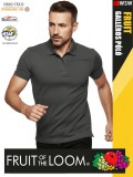 Fruit of the Loom PREMIUM LIGHTGRAPHITE piqué 100% pamut férfi galléros póló - 180g/m2