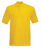 Fruit of the loom Premium rövid ujjú galléros póló sárga színben