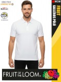 Fruit of the Loom PREMIUM WHITE piqué 100% pamut férfi galléros póló - 180g/m2