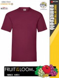 Fruit of the Loom VALUEWEIGHT BURGUNDY pamut férfi póló - 165g/m2