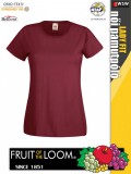 Fruit of the Loom VALUEWEIGHT BURGUNDY pamut női póló - 165g/m2