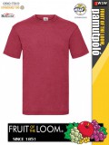 Fruit of the Loom VALUEWEIGHT HEATHERRED pamut férfi póló - 165g/m2