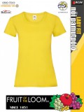 Fruit of the Loom VALUEWEIGHT YELLOW női pamut póló - 165g/m2